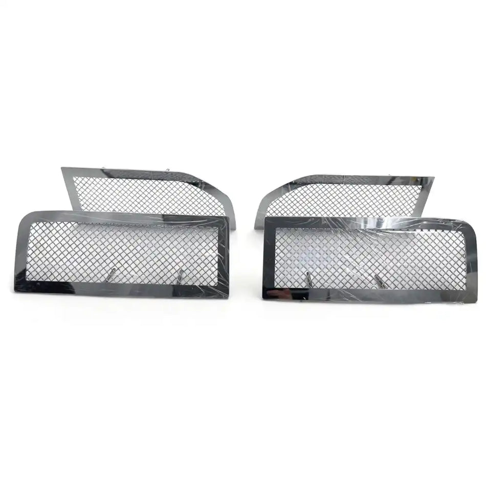 2007-2012 Dodge Nitro Chrome 4PC Front Bumper Upper Mesh Grille Insert Chrome