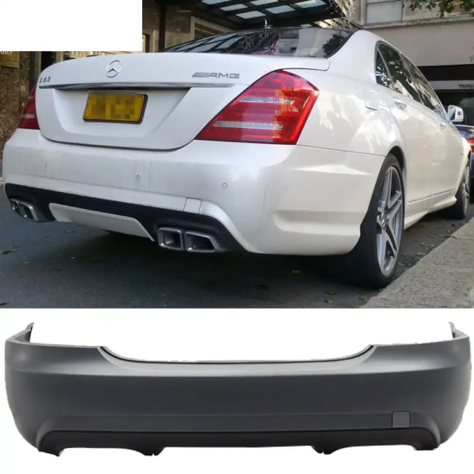 2007-2013 Benz W221 S-class AMG Style Rear Bumper Cover Diffuser PP