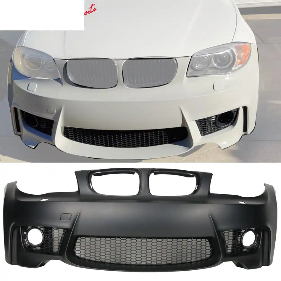 2007-2013 BMW 1 Series E82 1M Style Black Front Bumper Conversion PP