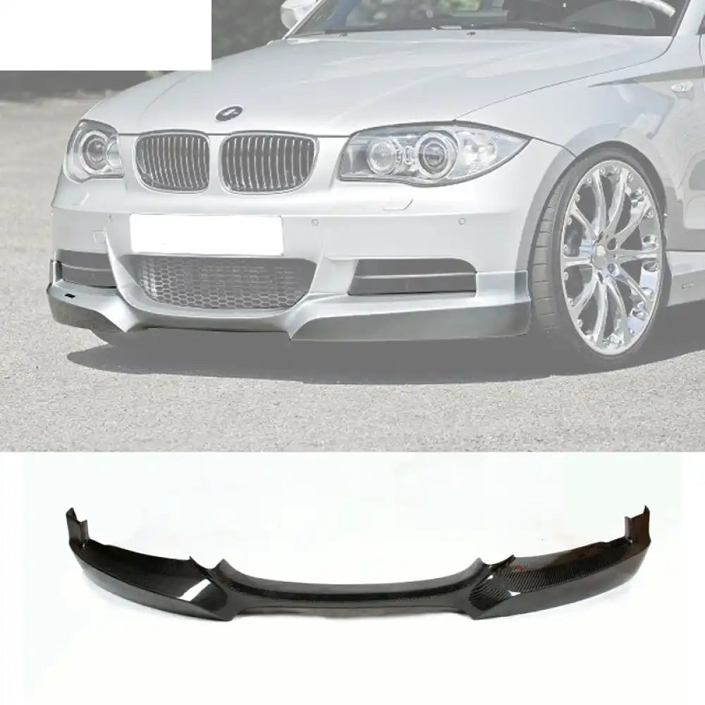 2007-2013 BMW 1 Series E82 M Sport HT Front Bumper Lip Carbon Fiber Carbon Fiber