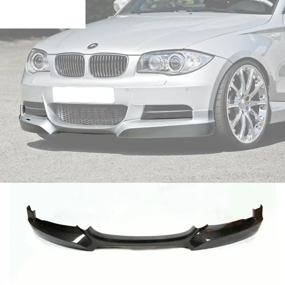 2007-2013 BMW 1 Series E82 M Sport HT Front Bumper Lip Carbon Fiber Carbon Fiber