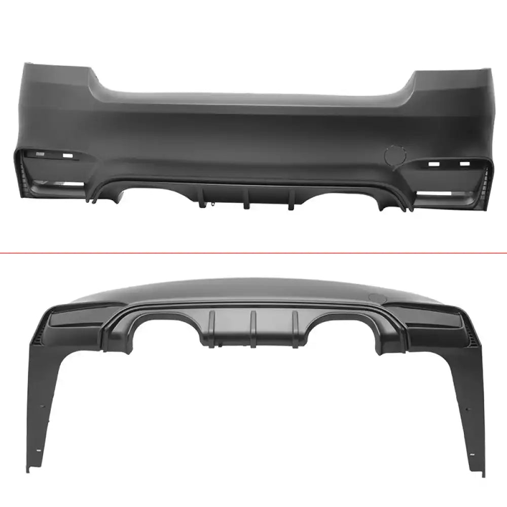 2007-2013 BMW E92 2Dr M4 Style Unpainted Rear Bumper Cover Conversion
