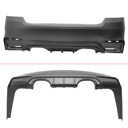 2007-2013 BMW E92 2Dr M4 Style Unpainted Rear Bumper Cover Conversion