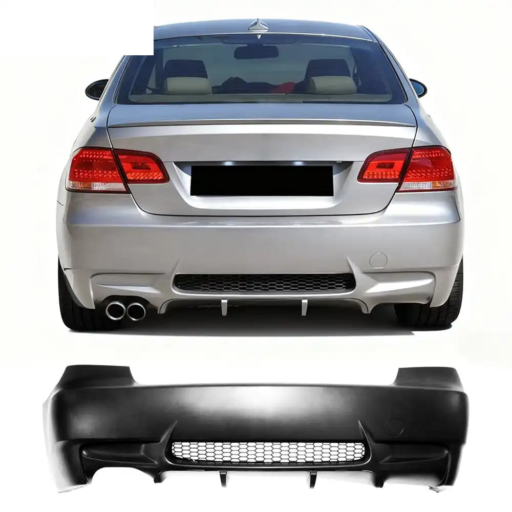 2007-2013 BMW E92 E93 3 Series M3 Style Unpainted Rear Bumper Cover PP Unpainted Black