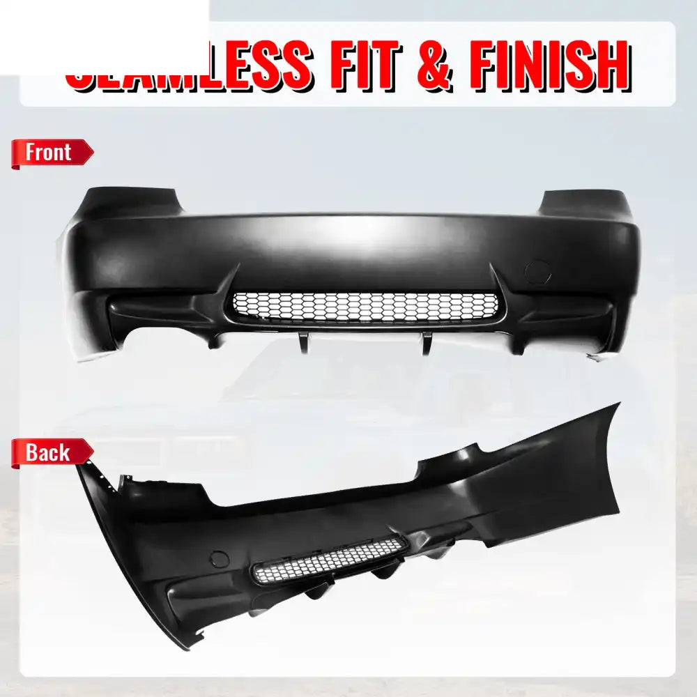 2007-2013 BMW E92 E93 3 Series M3 Style Unpainted Rear Bumper Cover PP Unpainted Black