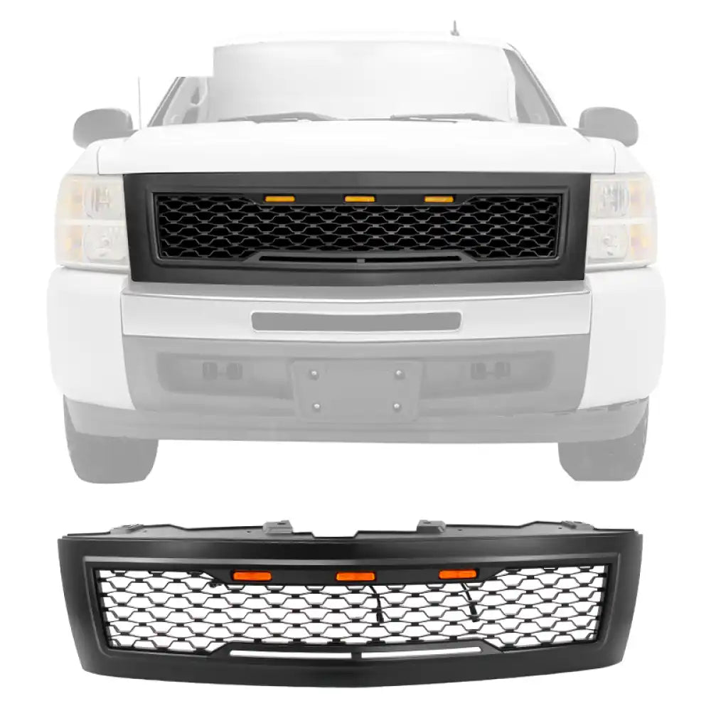 2007-2013 Chevy Silverado 1500 Front Bumper Hood Mesh Grille Grill