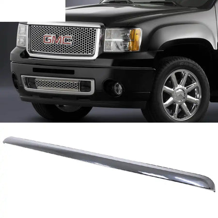 2007-2013 GMC Sierra 1500 Front Hood Guards Molding Bumper Grill ABS Chrome