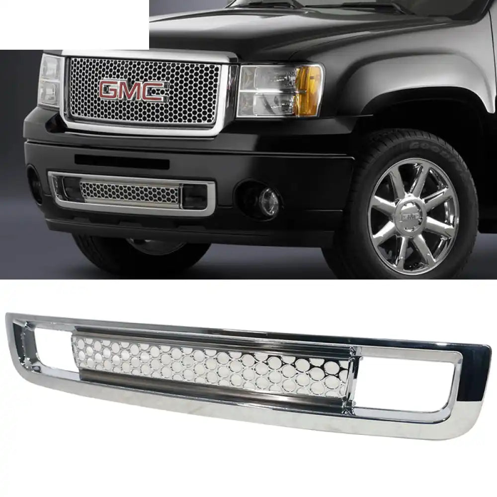 2007-2013 GMC Sierra 1500 Front Lower Grille Guards Bumper Grill ABS Chrome