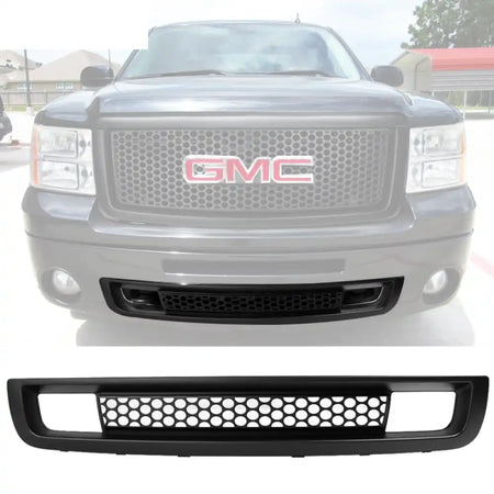 2007-2013 GMC Sierra 1500 Front Lower Grille Guards Bumper Grill ABS Matte Black