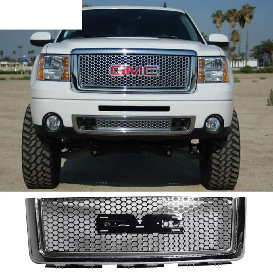 2007-2013 GMC Sierra 1500 Grill Round Hole Front Mesh Grille ABS