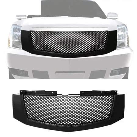 2007-2014 Cadillac Escalade Mesh Style Front Bumper Grille Black ABS