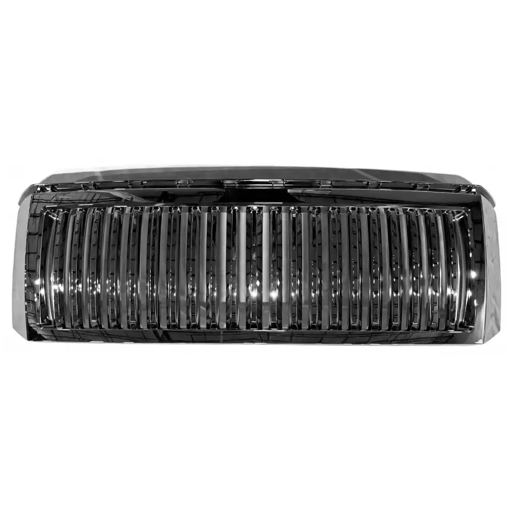 2007-2014 Ford Expedition Vertical Style Chrome Front Bumper Upper Grille