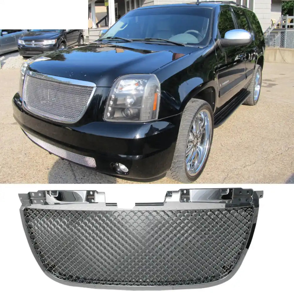 2007-2014 GMC Yukon /XL 1500 Denali B Mesh Style Chrome Front Grille