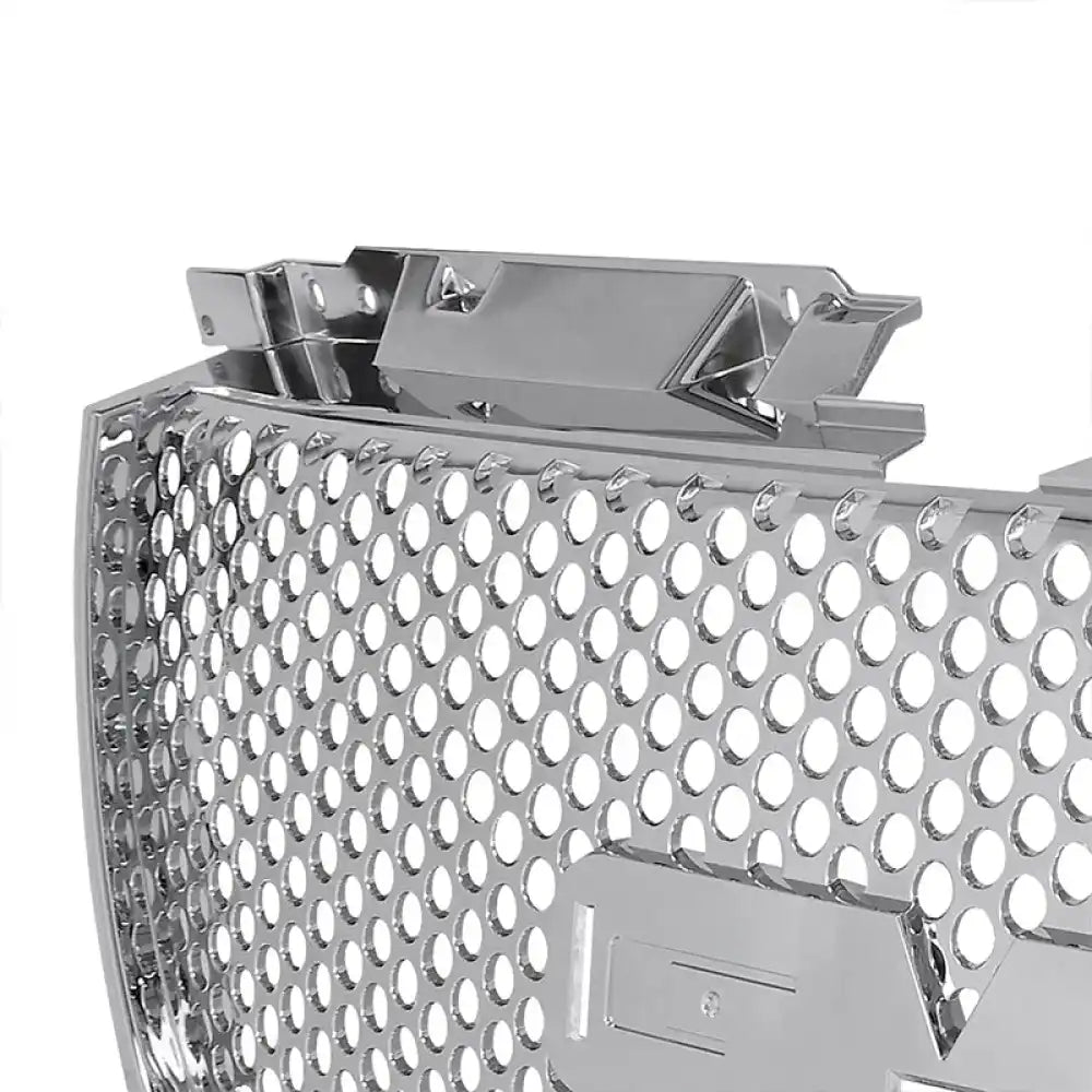 2007-2014 Yukon Denali SLE SLT Round Hole Mesh Chrome Front Grill ABS