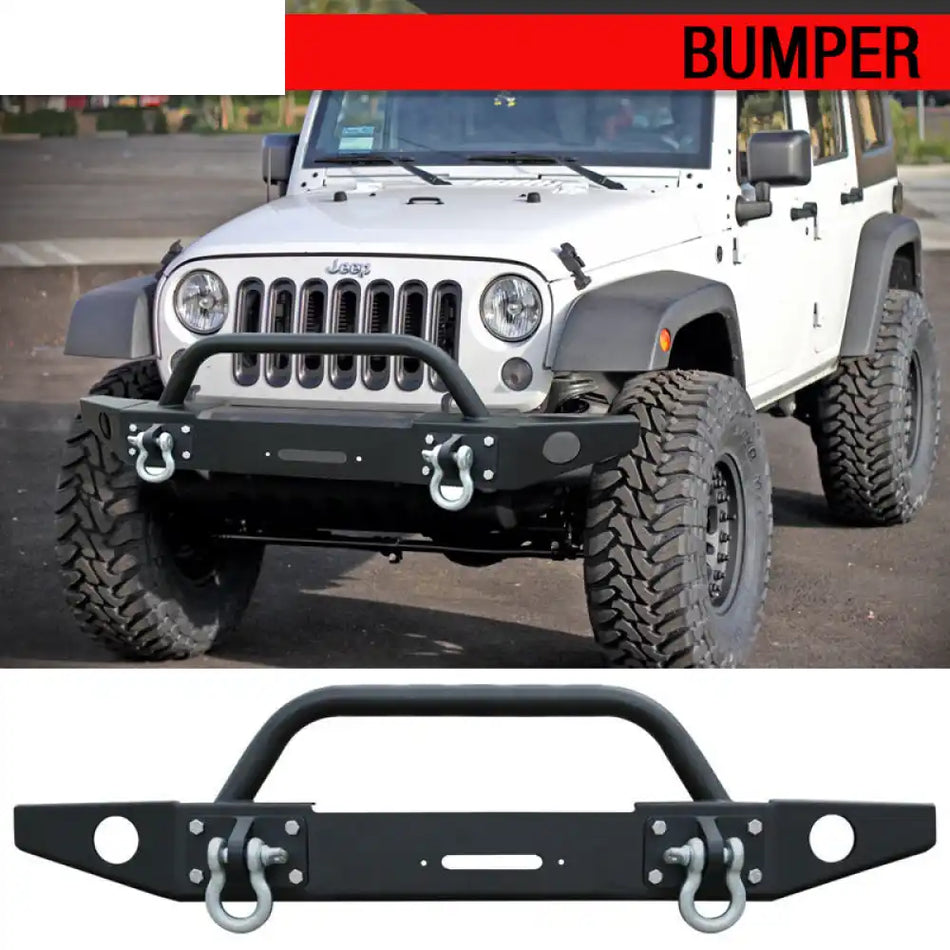 2007-2017 Jeep Wrangler JK Front Bumper Guard Winch Plate Steel