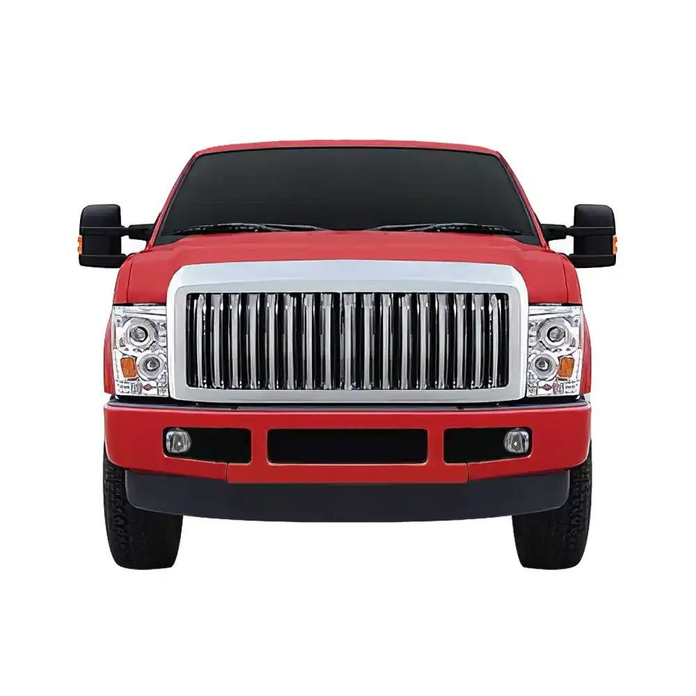 2008-2009 Ford Super Duty Front Bumper Upper Mesh Grille Grill Chrome