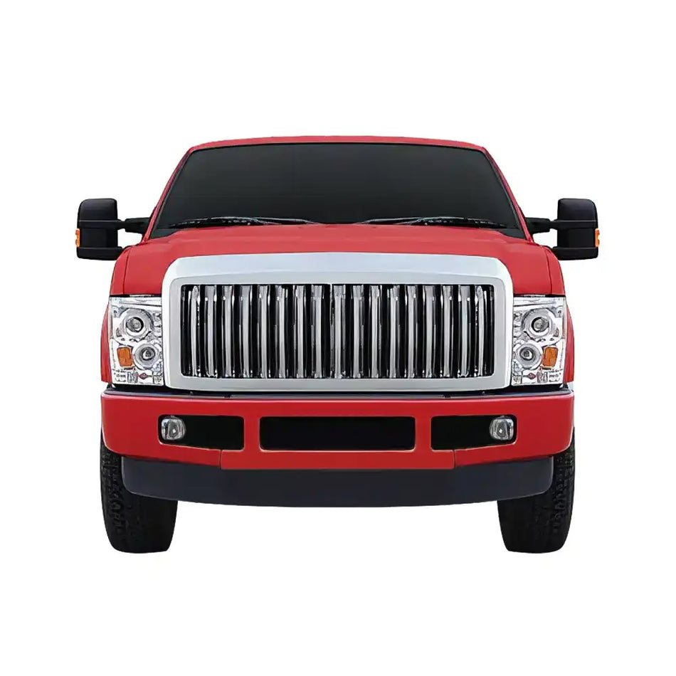 2008-2009 Ford Super Duty Front Bumper Upper Mesh Grille Grill Chrome