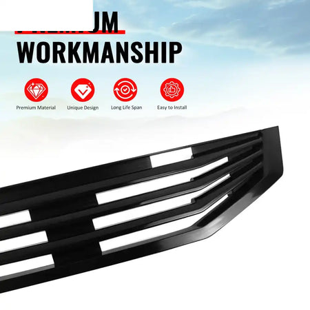 2008-2010 Honda Accord Coupe 2-Door Mugen Style Front Bumper Upper Grille Replacement Matte Black ABS Matte Black