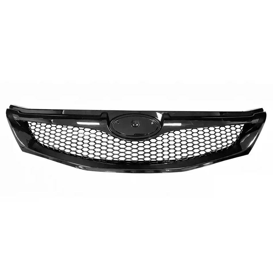 2008-2010 Subaru Impreza WRX & WRX STI Hatchback Honeycomb Style Front Bumper Upper Grille Replacement Gloss Black ABS