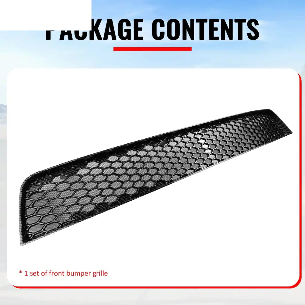 2008-2010 Subaru Impreza WRX STI Honeycomb Style Front Bumper Lower Grille Insect Prevention Carbon Fiber Print ABS