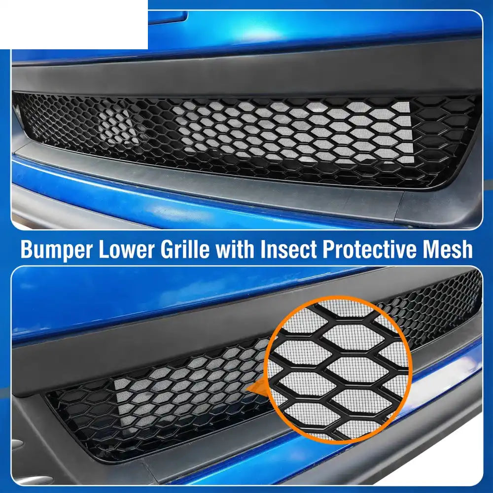 2008-2010 Subaru Impreza WRX STI Honeycomb Style Front Bumper Lower Grille Insect Prevention Carbon Fiber Print ABS