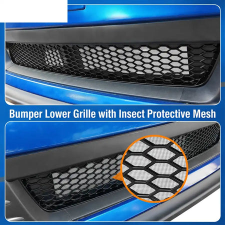 2008-2010 Subaru Impreza WRX STI Honeycomb Style Front Bumper Lower Grille Insect Prevention Carbon Fiber Print ABS