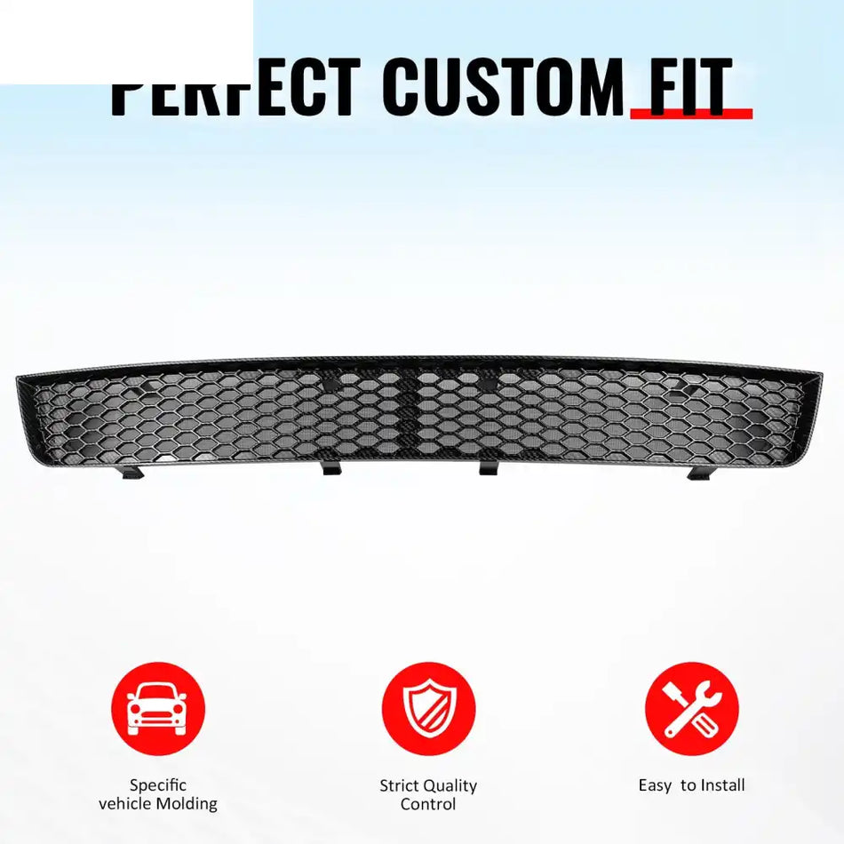 2008-2010 Subaru Impreza WRX STI Honeycomb Style Front Bumper Lower Grille Insect Prevention Carbon Fiber Print ABS