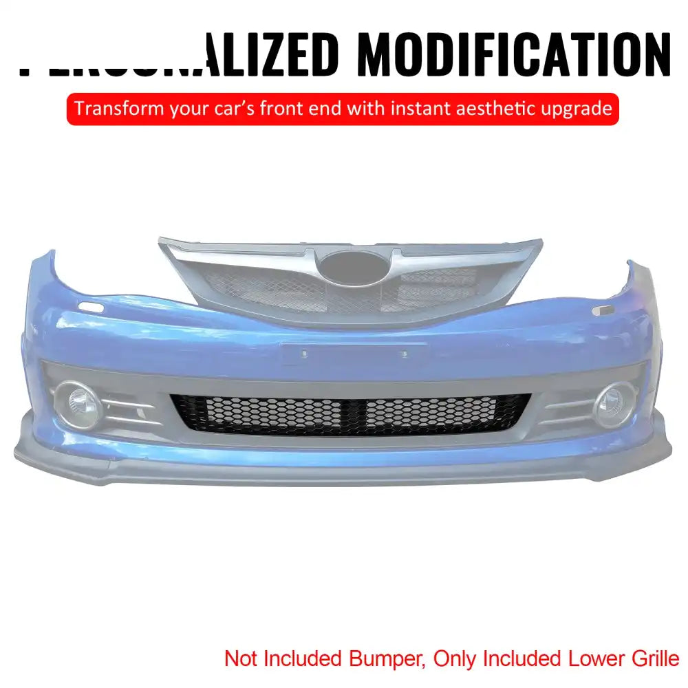 2008-2010 Subaru Impreza WRX STI Honeycomb Style Front Bumper Lower Grille Insect Prevention Carbon Fiber Print ABS