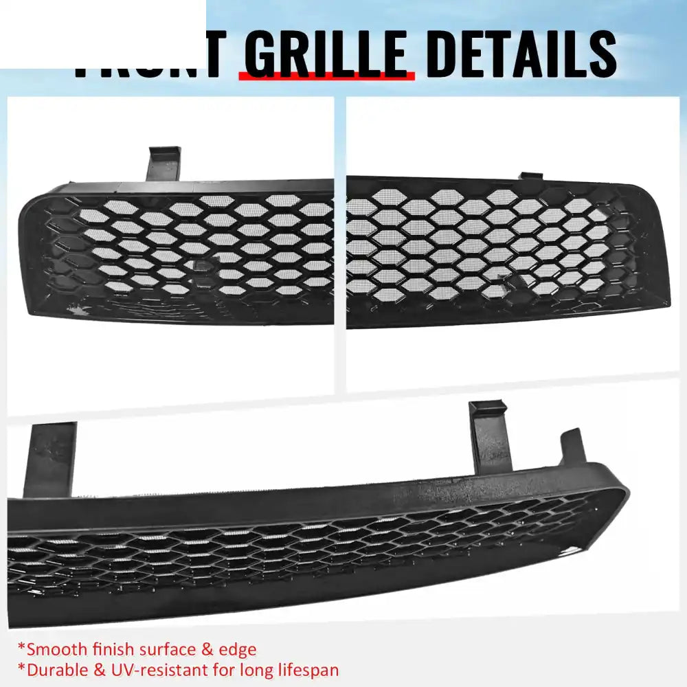 2008-2010 Subaru Impreza WRX STI Honeycomb Style Front Bumper Lower Grille Insect Prevention Gloss Black ABS Gloss Black