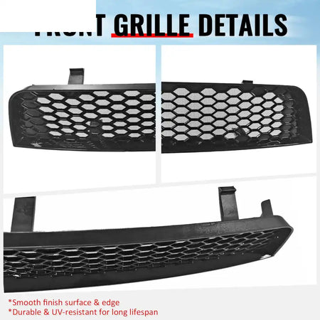2008-2010 Subaru Impreza WRX STI Honeycomb Style Front Bumper Lower Grille Insect Prevention Gloss Black ABS Gloss Black