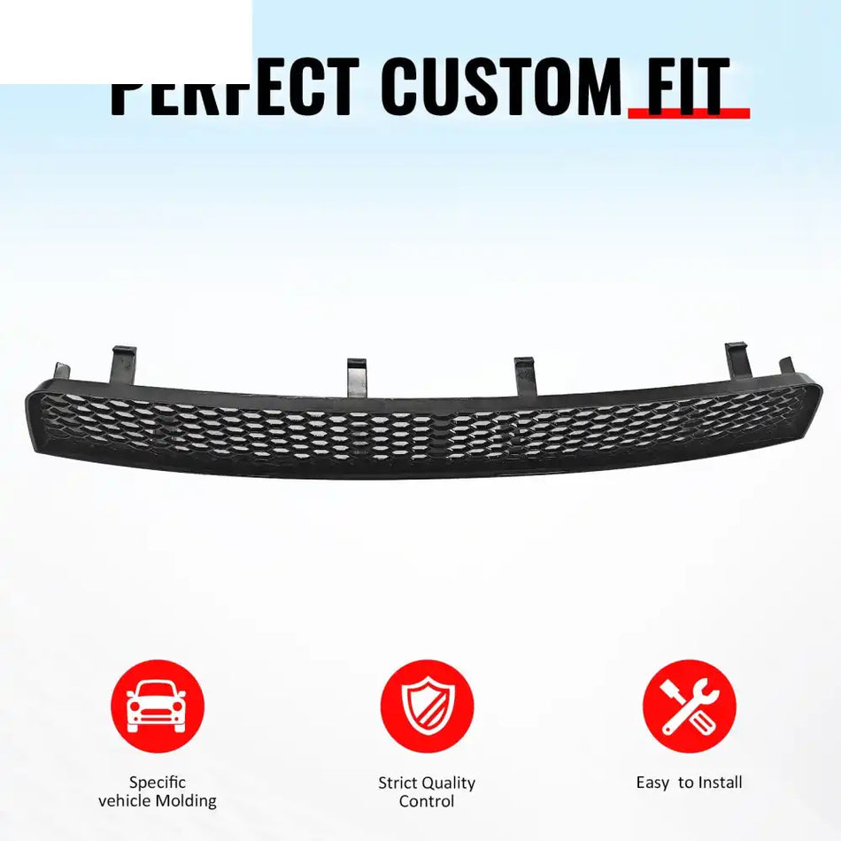 2008-2010 Subaru Impreza WRX STI Honeycomb Style Front Bumper Lower Grille Insect Prevention Gloss Black ABS Gloss Black