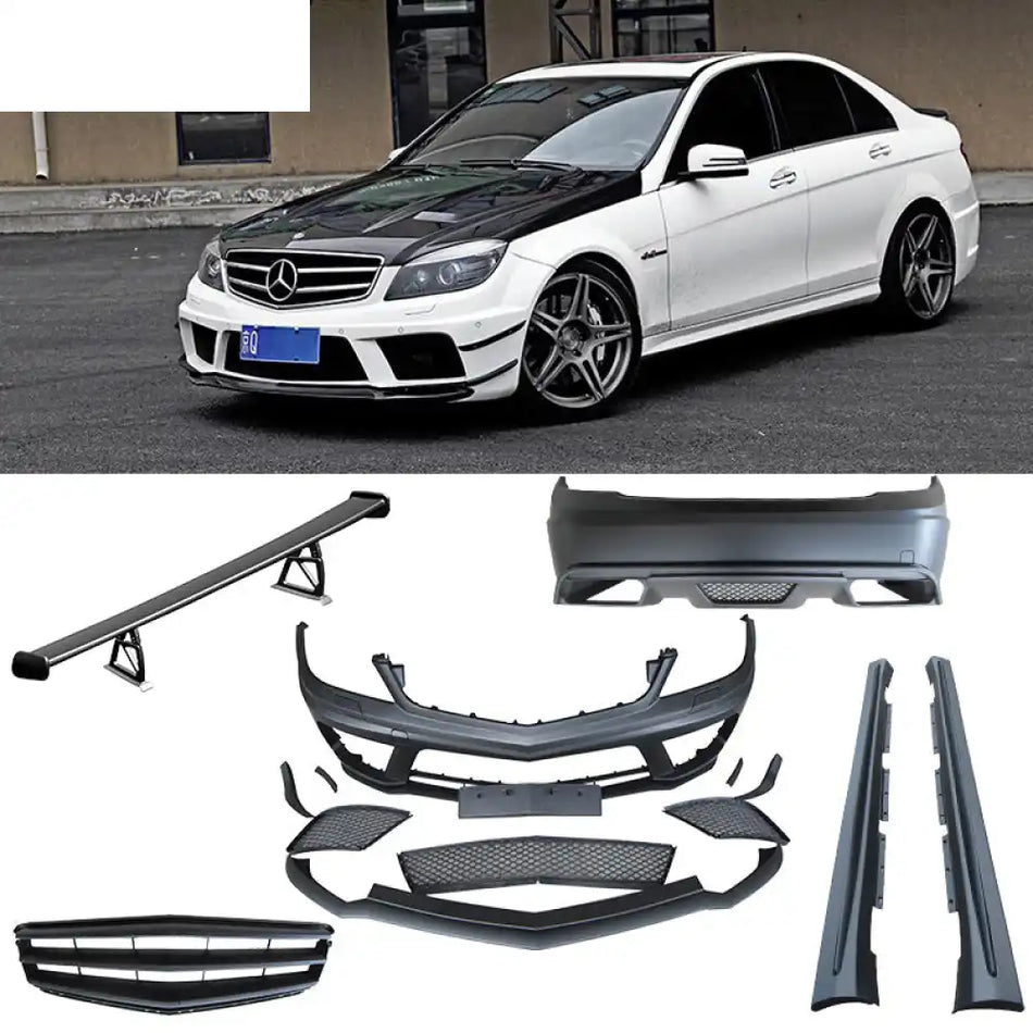 2008-2011 Benz W204 Black-Series Conversion Front Rear BodyKit PP