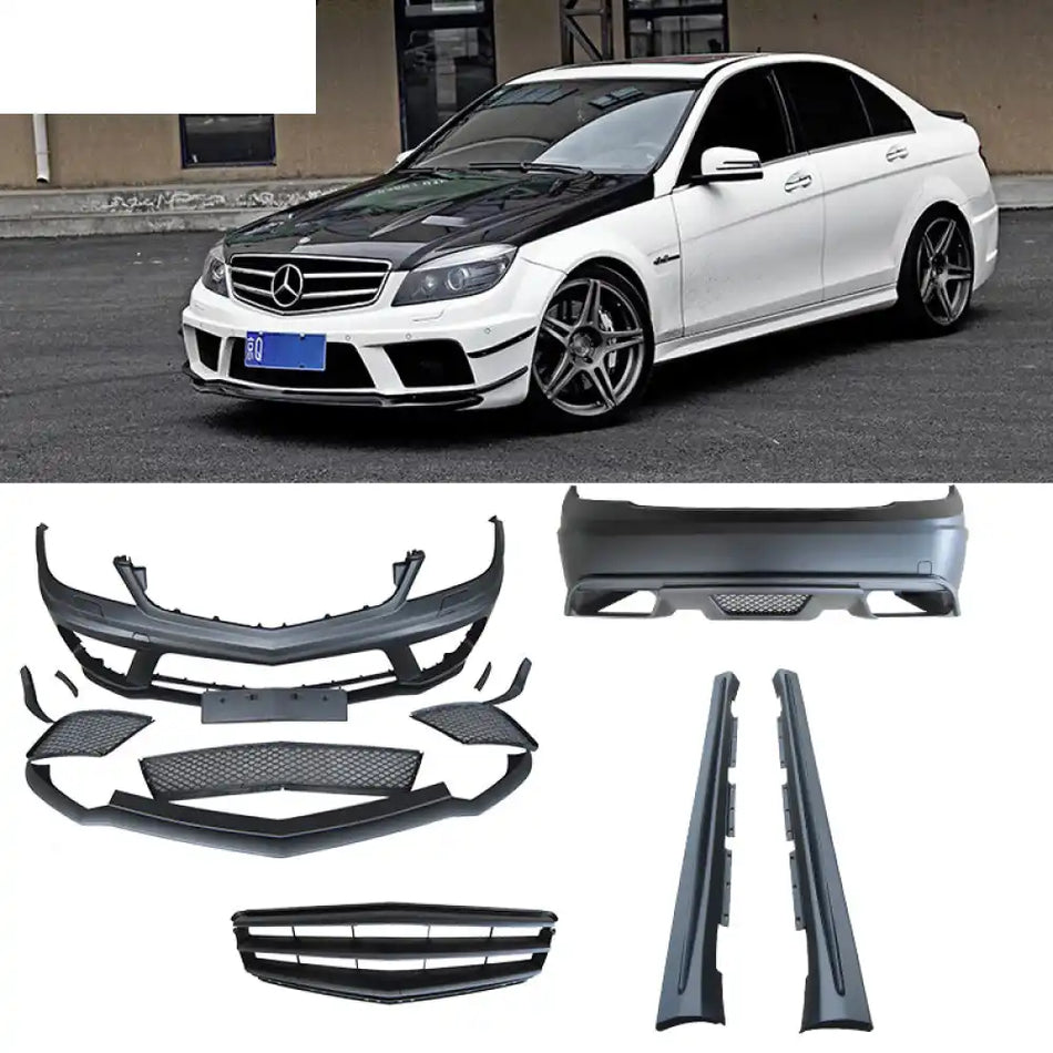 2008-2011 Benz W204 Black-Series Style Front Rear Conversion PP