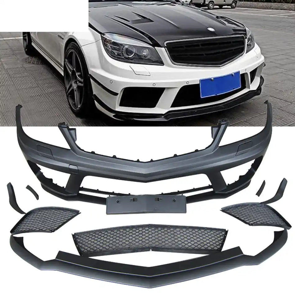 2008-2011 Benz W204 Black-Series Style Unpainted Front Bumper Cover PP