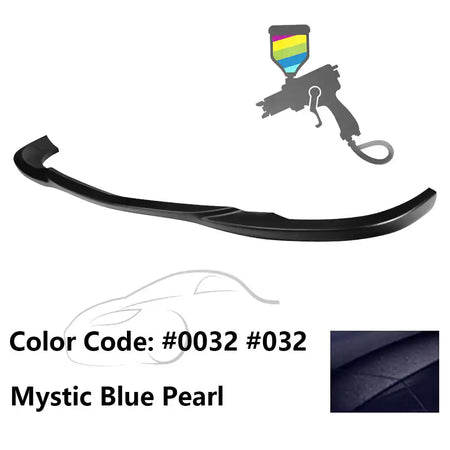 2008-2011 Benz W204 C Class GH Style Front Bumper Lip ABS Painted #0032, 032 Mystic Blue Pearl