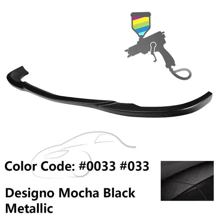 2008-2011 Benz W204 C Class GH Style Front Bumper Lip ABS Painted #0033, 033 Designo Mocha Black Metallic
