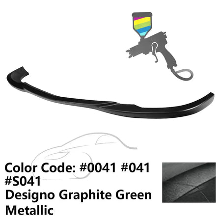 2008-2011 Benz W204 C Class GH Style Front Bumper Lip ABS Painted #0041, 041, S041 Designo Graphite Green Metallic