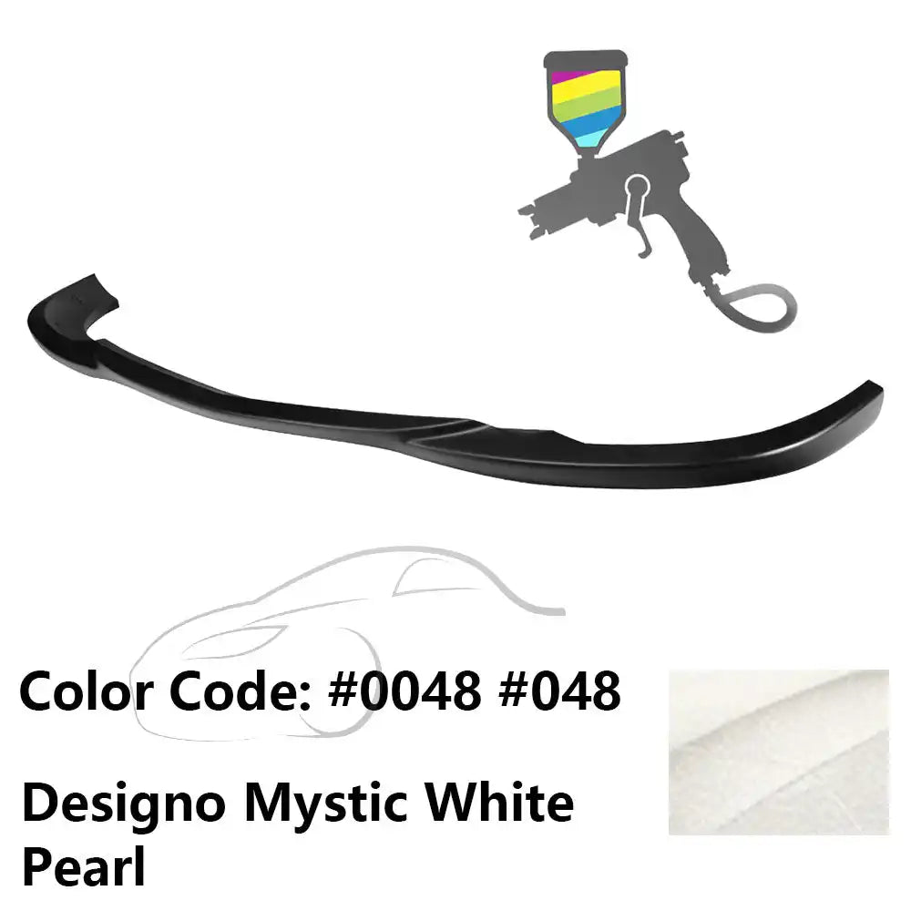 2008-2011 Benz W204 C Class GH Style Front Bumper Lip ABS Painted #0048, 048 Designo Mystic White Pearl