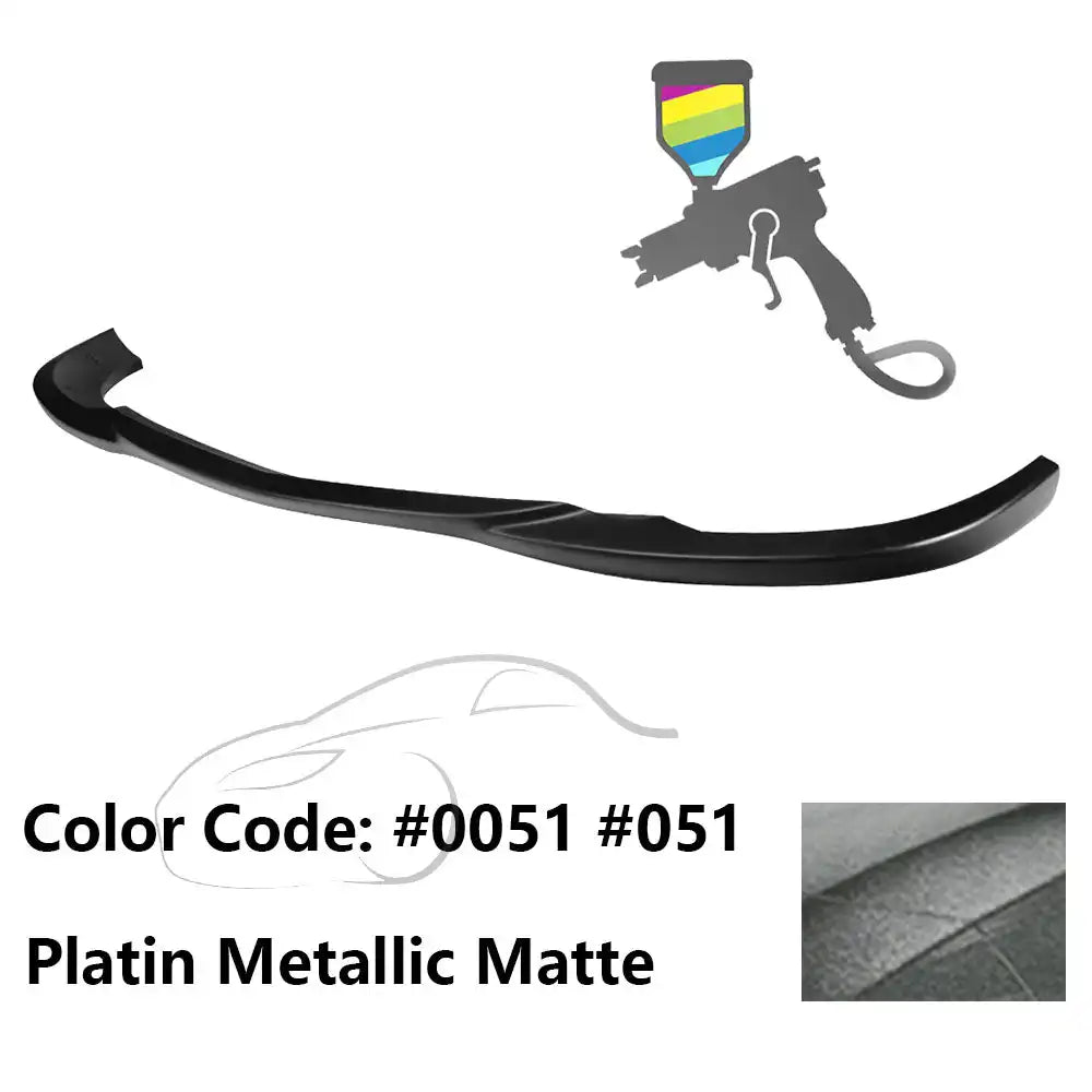 2008-2011 Benz W204 C Class GH Style Front Bumper Lip ABS Painted #0051, 051 Platin Metallic Matte