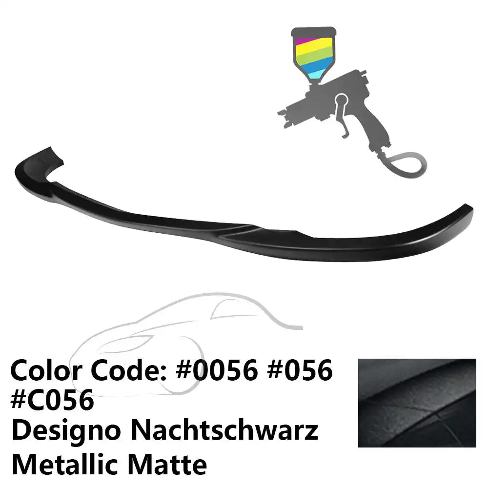 2008-2011 Benz W204 C Class GH Style Front Bumper Lip ABS Painted #0056, 056, C056 Designo Nachtschwarz Metallic Matte