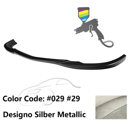 2008-2011 Benz W204 C Class GH Style Front Bumper Lip ABS Painted #029, 29 Designo Silber Metallic