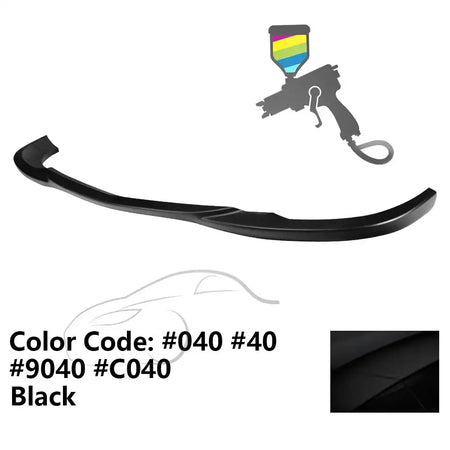 2008-2011 Benz W204 C Class GH Style Front Bumper Lip ABS Painted #040, 40, 9040, C040 Black
