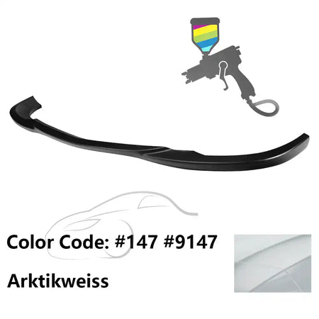 2008-2011 Benz W204 C Class GH Style Front Bumper Lip ABS Painted #147, 9147 Arktikweiss