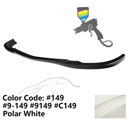 2008-2011 Benz W204 C Class GH Style Front Bumper Lip ABS Painted #149, 9-149, 9149, C149 Polar White