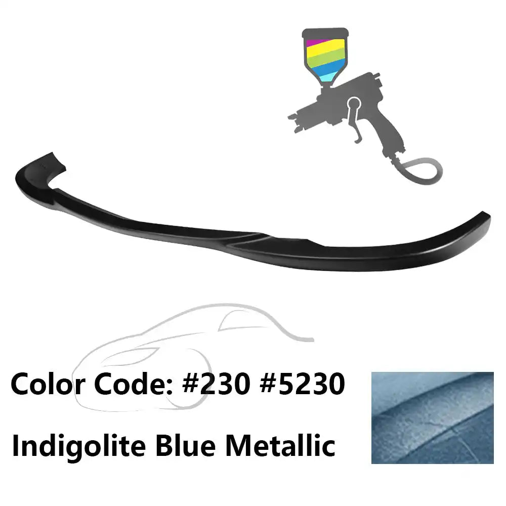 2008-2011 Benz W204 C Class GH Style Front Bumper Lip ABS Painted #230, 5230 Indigolite Blue Metallic