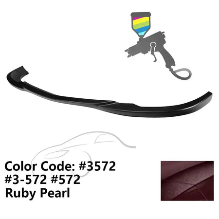 2008-2011 Benz W204 C Class GH Style Front Bumper Lip ABS Painted #3572, 3-572, 572 Ruby Pearl