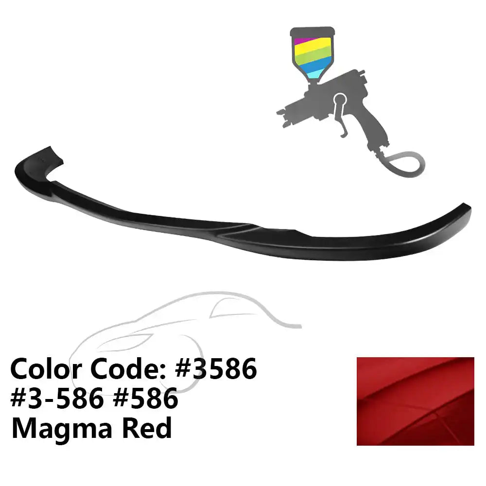2008-2011 Benz W204 C Class GH Style Front Bumper Lip ABS Painted #3586, 3-586, 586 Magma Red