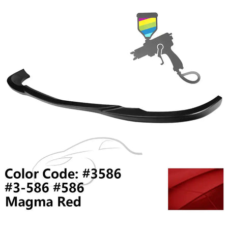 2008-2011 Benz W204 C Class GH Style Front Bumper Lip ABS Painted #3586, 3-586, 586 Magma Red