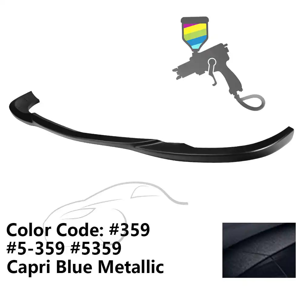 2008-2011 Benz W204 C Class GH Style Front Bumper Lip ABS Painted #359, 5-359, 5359 Capri Blue Metallic