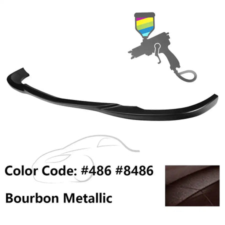 2008-2011 Benz W204 C Class GH Style Front Bumper Lip ABS Painted #486, 8486 Bourbon Metallic